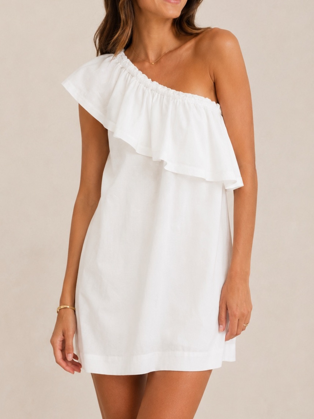 Suncoo Paris Cornaline One Shoulder Mini Dress Sz. T1 (US S)